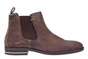Tommy Hilfiger Signature Hilfiger Veloursleder taupe Chelsea