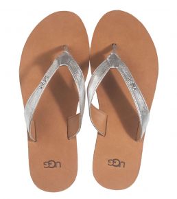 UGG Tawney Logo silber Pantolette