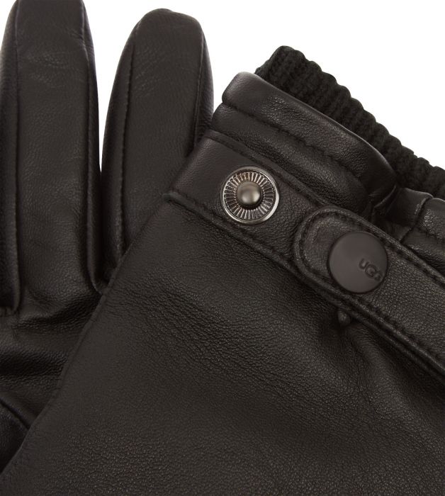 UGG Leather Belted Glove zwart heren handschoen
