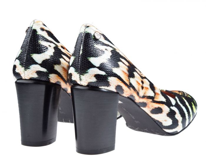 Floris van bommel 85536/05 zwart multicolor pump