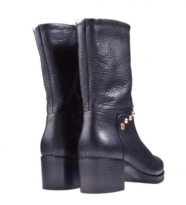 tommy hilfiger round stud wedge bootie